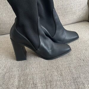 Express Black Heeled Boots for Women